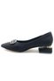 Feles Cylinder Buckle Detailed Heeled Women's Shoes Black - 4