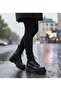 Martines Black Women's Lace-Up Zipper Detailed Leather Boots - 2
