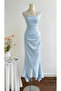 Melissa - Halter Neck Fish Form Flounce Maxi Dress