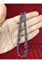 Fire Amber Rosary Blue Color Barley Cut T-876 - 2