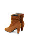 Belen Tan Women's Desacomfort Zippered Heeled Leather Boots - 6