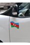 Azerbaijan Wavy Flag Sticker 15x12 cm - 4