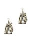 Caucasian Circasus Double Figure Earrings