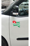 Abkhazia Wavy Flag Sticker 15X12 cm - 3