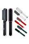 2-in-1 Hair Electric Straightener Brush and Curler (White) - 3