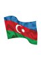 Azerbaijan Wavy Flag Sticker 15x12 cm