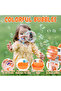 108-Hole Bubble Machine Gun with LED Lights, USB Battery, 2 Bubble Solutions & Tray – Orange/White - 7