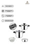 Cook Master 7-Piece Multifunctional Stainless Steel Steam Pressure Cooker Set - 2