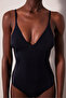 High Leg Black Swimsuit - Basic Design - 3