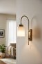 Tiny White Glass Sconce Wall Lamp Modern Hotel Cafe Vintage Living Room Bedroom Staircase Retro - 4