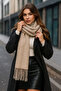 Tasseled Mink Women's Shawl Scarf - Accessory with Soft, Stylish and Comfortable Fabric Sal1257 - 3