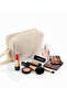Ns Soft Charm Makeup Bag Plush Daily Makeup Bag Compact Design-16X10X6.50 cm Cream