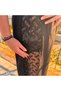 Women's Black Medina Silk Sequined Loose Trousers - 5