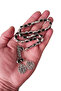 Silver Color Enamel Metal Prayer Beads, Double Kazaz Pattern Metal Tassel Rosary with Gift Box. - 7