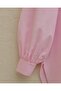 Guipure Tasseled Raw Linen Look Balloon Sleeve Shirt - Powder - 7