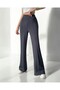 Elastic Waist Lycra Spanish Trousers - Smoked - 4