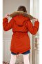 Girl's Winter Thick Inner Fleece Long Parka Model Coat - 5