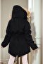 Girl's Winter Thick Inner Fleece Long Parka Model Coat - 4
