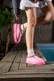 Valentine Suede Fur-Lined Colorful Sole Tazz Slippers - 4
