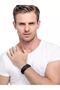 Men's Bracelet Real Genuine Leather Black 5-Piece Modern Design - 5