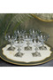 6 Pieces Metal Legs Silver Detailed Vira Magnolia-Bowl-Ice Cream-Candy Bowl - 2