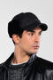 Men's Genuine Leather Black Hat - 4