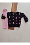 Girls' Character Printed Ribbed Tights 3-Ply Non-Iron Bottom Top 2-Piece Set - 2