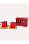 Christmas Borosilikat Glass Cup Set with Bamboo Plate and Mirror Inside 2X125 ml - 3
