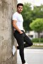 بنطال جينز أسود أساسي ضيق ومرن للرجال - 3