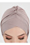 Pleated Isra Series Comfortable Cross Turban - Smoke Rose - (St396), (Id 7839638) - 2