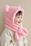 Tammy Cute Plush Children's Beanie Scarf Neck Warmer Panda Ear Hat Welsoft Windproof Beanie - 4