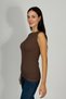Women's Zero Sleeve Crew Neck Body Brown - 6