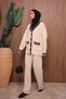 Women's Oversized Knitted V-Neck Cardigan Hijab Knitwear Set 1148 - 6