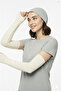 Fingerless Combed Cotton Flexible Lycra Sleeves 1 Pair Ecru Unisex - 4