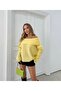 Thick Yellow Madonna Collar Knitwear Sweater - 6