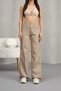 Women's Cargo Straight Fit High Waist Wide Leg Pants - 2