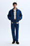 Men's Dark Indigo Loose Fit Jean Trousers