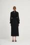 Women's Comfortable Fit Pleated Chiffon Dress Black 31019 - 6