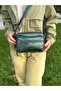 Genuine Leather, Medium Size, Crossbody Strap, Women's Shoulder Bag, Green 22*17*7 cm