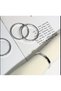 6 Pcs - Round Napkin Ring Cubist Christmas and Ramadan Silver (Non-Tarnish) - Metal Accessory