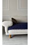 Bohemian Fabric Tasseled Pompom Floor Covering Sofa Cover 90 X 200 Navy Blue