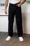 Men's Baggy Pants Wide Leg Black Matte Wash Baggy Jeans