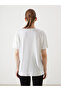 Xside Active White Crew Neck Printed Women's Sports T-Shirt - 4