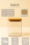 Maxi - 3-Piece Bamboo Vacuum Lid Plastic Grain Food Storage Container 1130 ml - 2