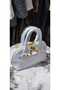 Asel Soft Patent Leather Round Bag Women's Hand Shoulder Bag - 2