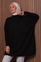 Women's Mock Neck Basic 80cm Loose Oversized Knitwear Tunic 1145 - 5