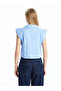 Natuvera Light Blue Shirt Collar Poplin Women's Blouse - 4