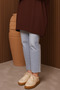 Women's Mock Neck Basic 80cm Loose Oversized Knitwear Tunic 1145 - 7