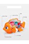 Multicolor Kid's Transparent Gear Fish Toy with 3D Light and Music - 2