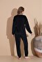 Velvet Long Sleeve Women's Pajama Set - 4